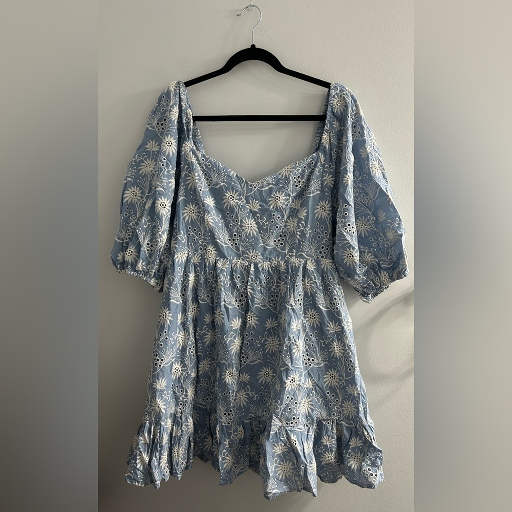 NWT Moonflower Eyelet Evy Sweetheart Mini Dress Curve - Picture 5 of 11